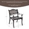 Costway 2PCS Patio Dining Bistro Chair All Weather Cast Aluminum Armrest Garden
